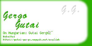 gergo gutai business card
